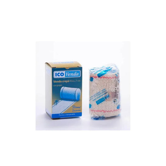 ICO Bandage Crepe 4 x 7 cm elastische Fixierbinde Kosmetik