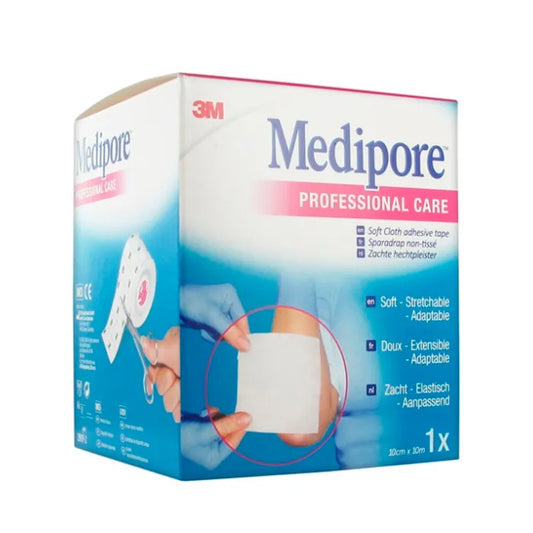 MEDIPORE MEDIPORE 3M Vliesstoff-Band 10 cm x 10 m selbstklebend Hautfreundlich Kosmetik