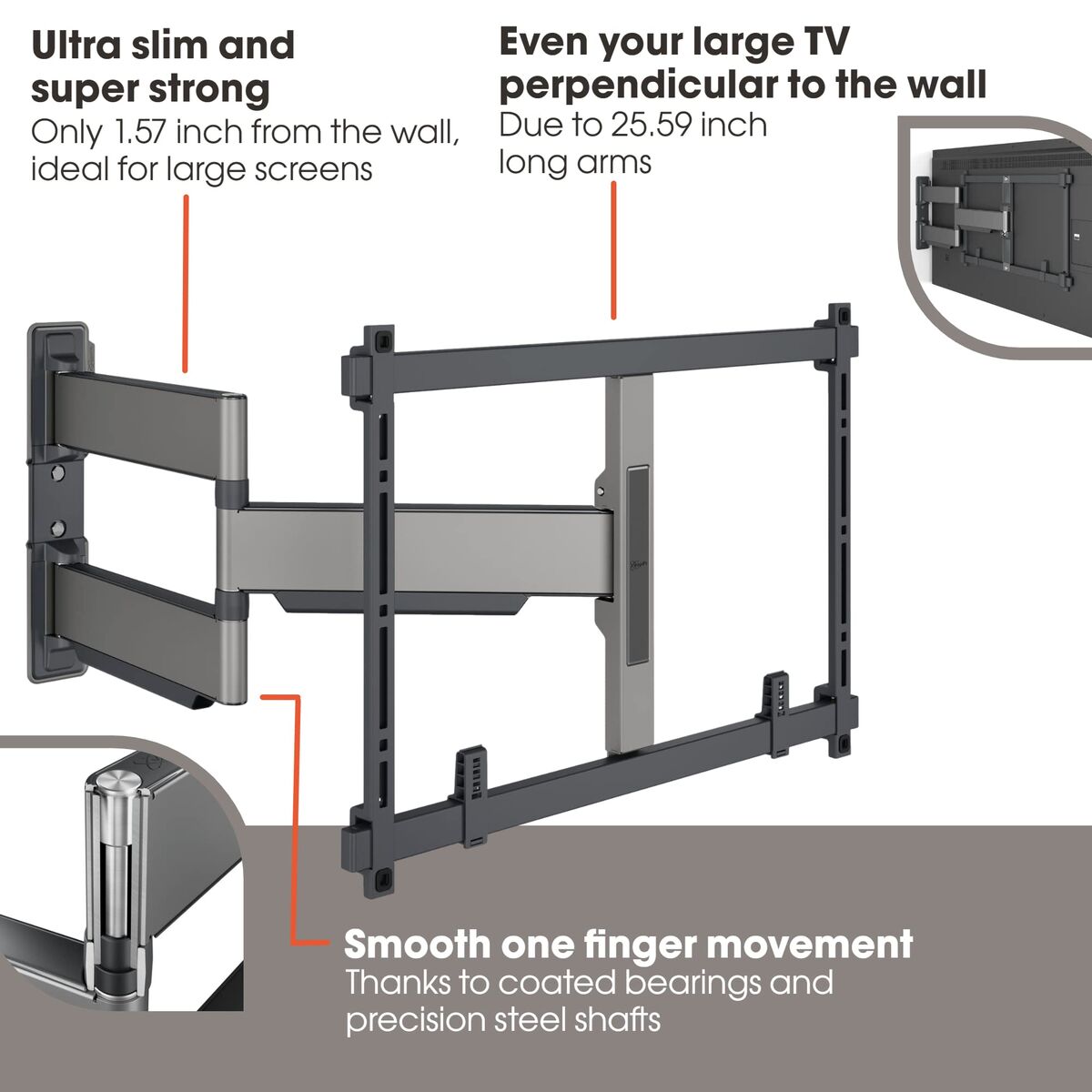 Vogel's Tv Halterung Vogel's Tvm5645 Negro 40&quot; 35 Kg