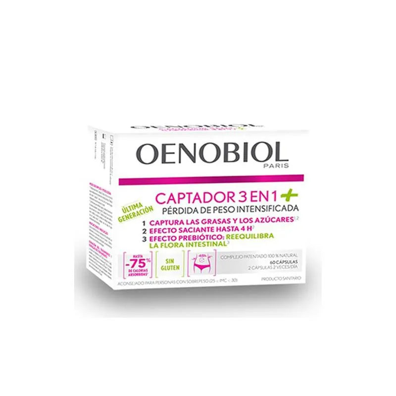 OENOBIOL OENOBIOL Captador 3 en 1 Plus 60 Kapseln Nahrungsergänzung Kosmetik
