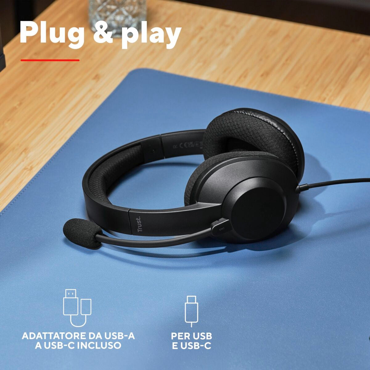 Trust Kopfhörer Trust 25462 Schwarz
