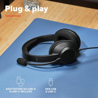 Trust Kopfhörer Trust 25462 Schwarz