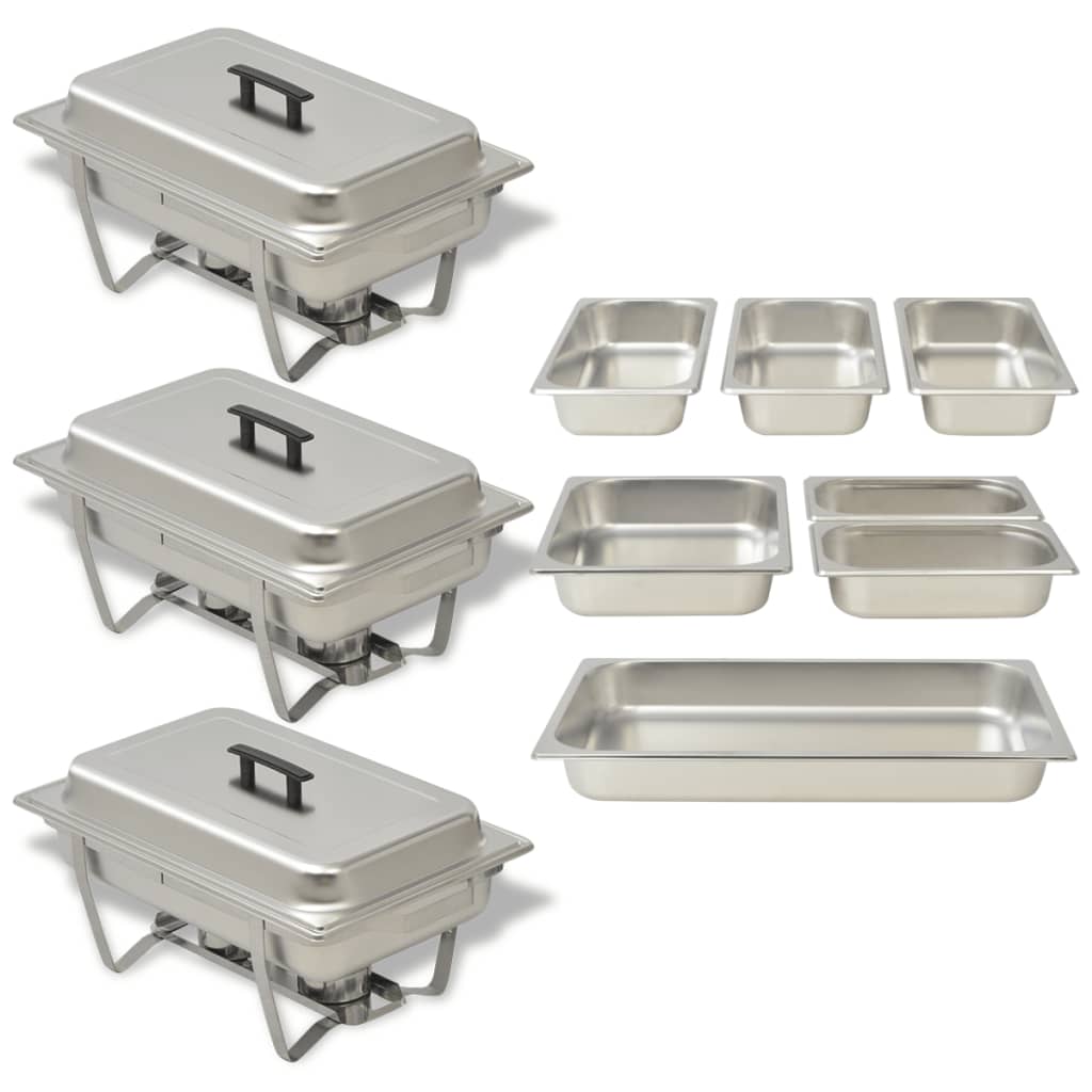 Chafing Dish Set 3-Tlg. Edelstahl