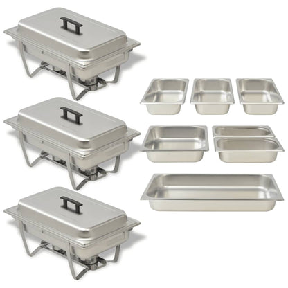Chafing Dish Set 3-Tlg. Edelstahl