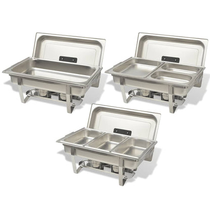 Chafing Dish Set 3-Tlg. Edelstahl