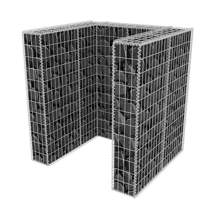 Gabionen-Mülltonnenverkleidung Für 1 Tonne Stahl 110X100X120Cm
