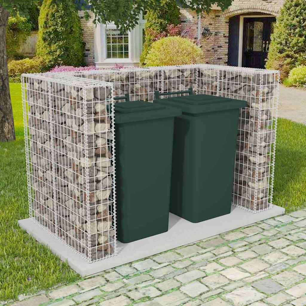 Gabionen-Mülltonnenverkleidung Für 1 Tonne Stahl 110X100X120Cm