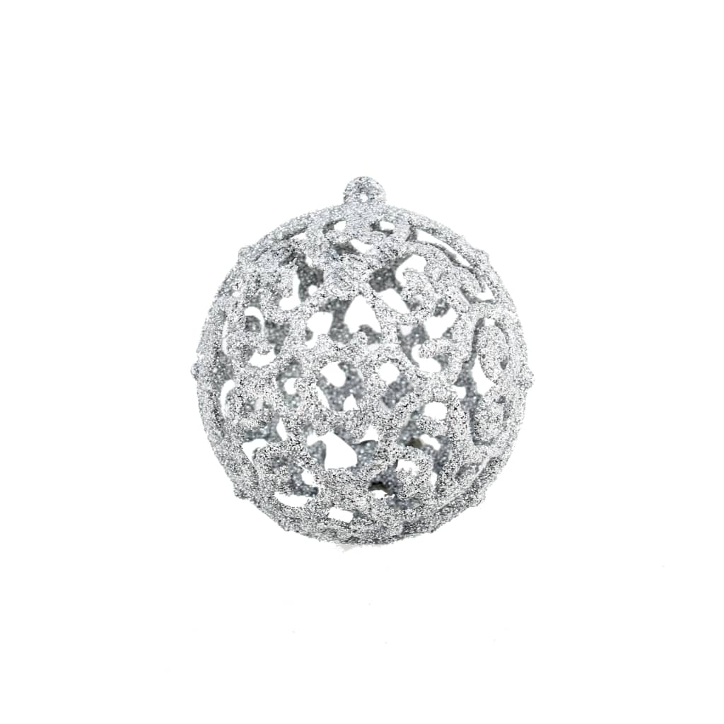 100-Tlg. Weihnachtskugel-Set 3/4/6 Cm Silbern