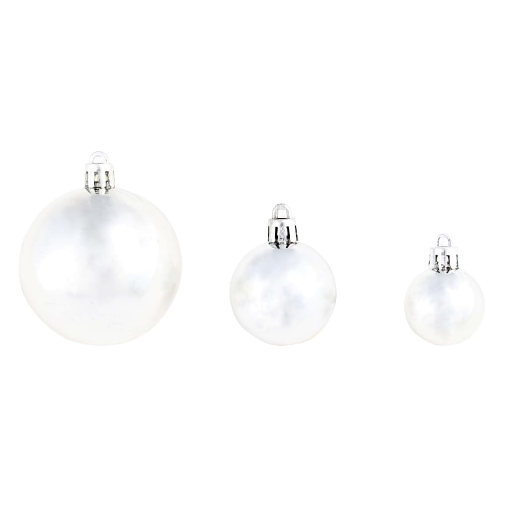 100-Tlg. Weihnachtskugel-Set 3/4/6 Cm Silbern