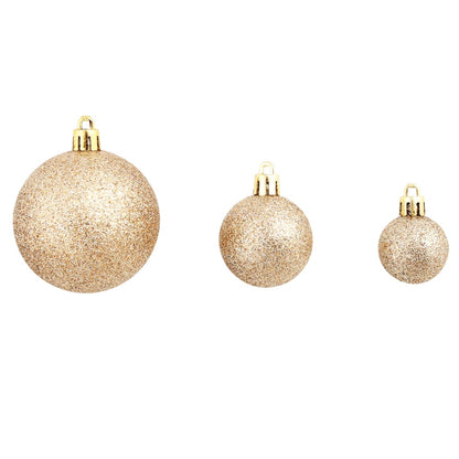 100-Tlg. Weihnachtskugel-Set 3/4/6 Cm Roségold