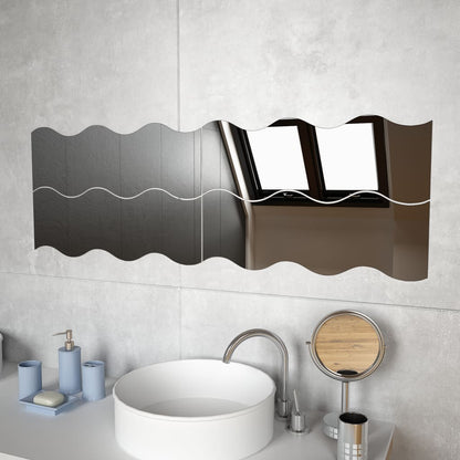 Wandspiegel 4 Stk. Glas In Wellen-Design