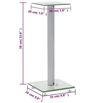 Lautsprecherständer Säulen-Design 2 Stk. Hartglas N