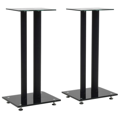 Lautsprecherständer 2 Stk. Doppelsäulen-Design Hartglas