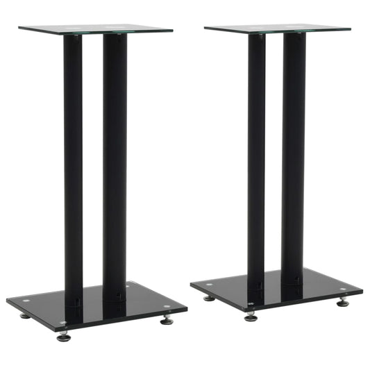 Lautsprecherständer 2 Stk. Doppelsäulen-Design Hartglas