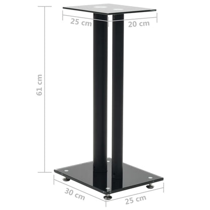 Lautsprecherständer 2 Stk. Doppelsäulen-Design Hartglas
