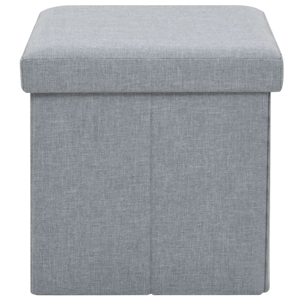 Falthocker Katzenbett Leinenoptik 37×33×33 Cm Grau