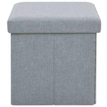 Falthocker Katzenbett Leinenoptik 37×33×33 Cm Grau