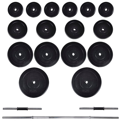 Hantelbank Mit Ablage, Langhantel Und Kurzhantel Set 60,5 Kg