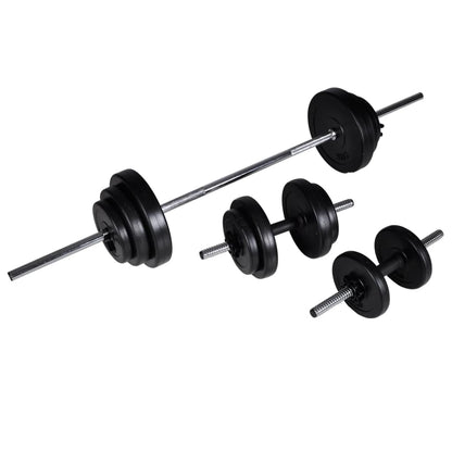 Trainingsbank Mit Ablage, Langhantel Und Kurzhantel Set 30,5 Kg