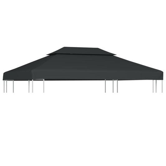 Pavillon-Dachplane Mit Kaminabzug 310 G/M² Anthrazit Dunkelgrau