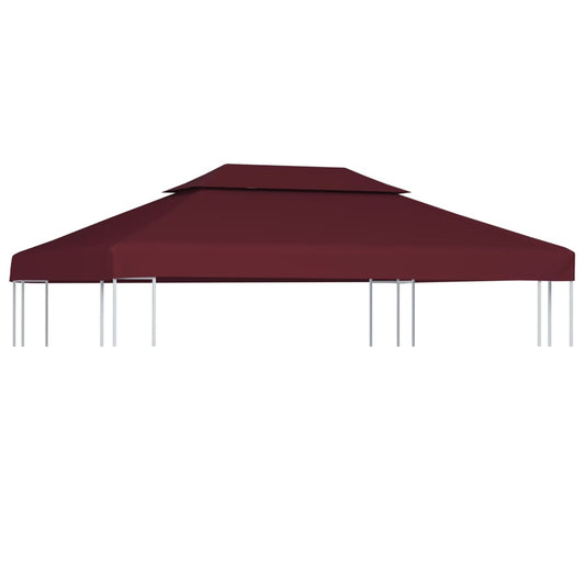 Pavillon-Dach Mit Lüftungsdach 310 G/M² Bordeauxrot