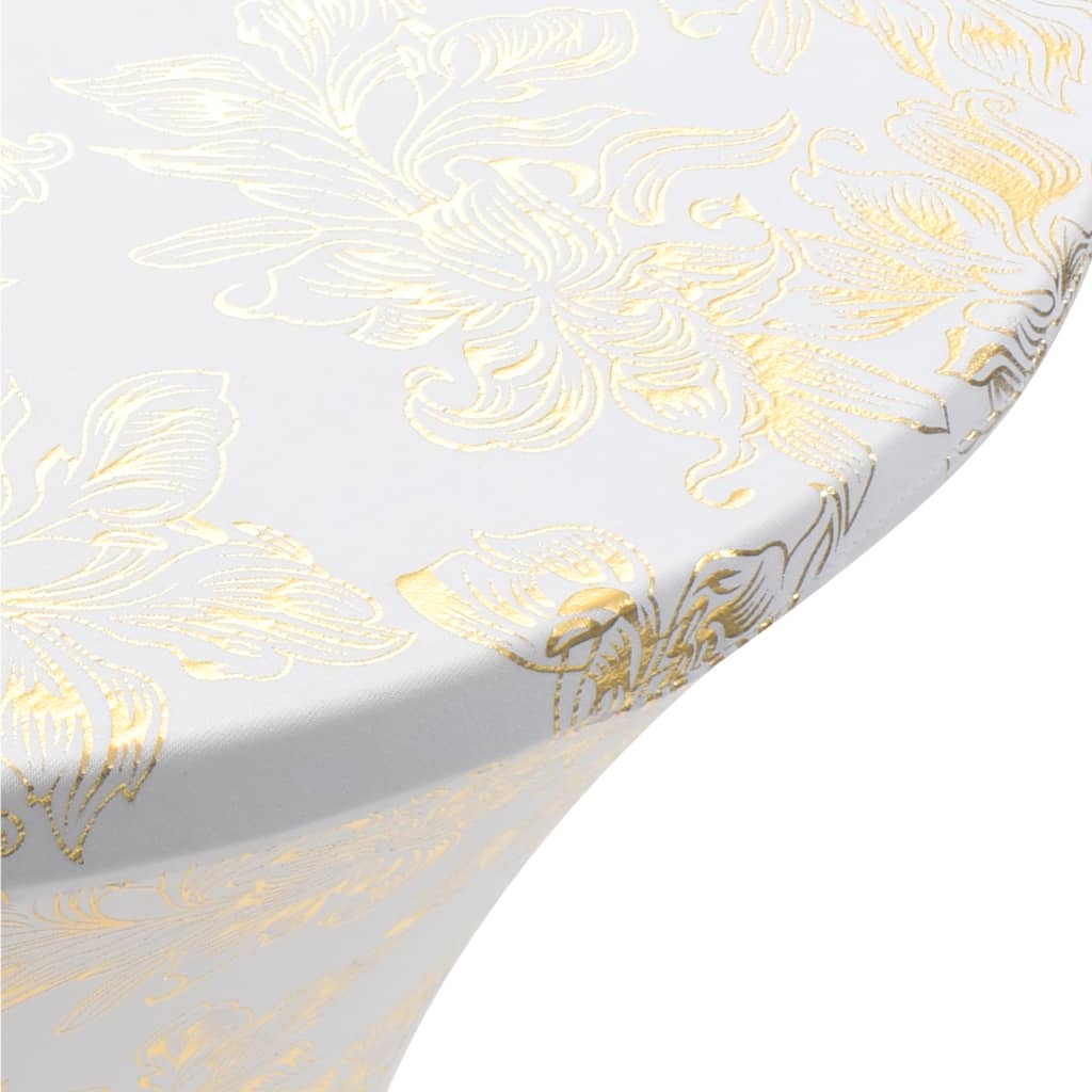 2 Stück Stretch-Tischdecken Mit Goldenem Druck