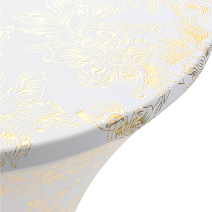 2 Stück Stretch-Tischdecken Mit Goldenem Druck
