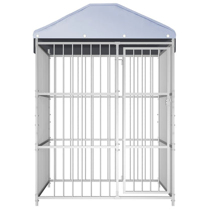 Outdoor-Hundezwinger Mit Überdachung 150×150×200 Cm