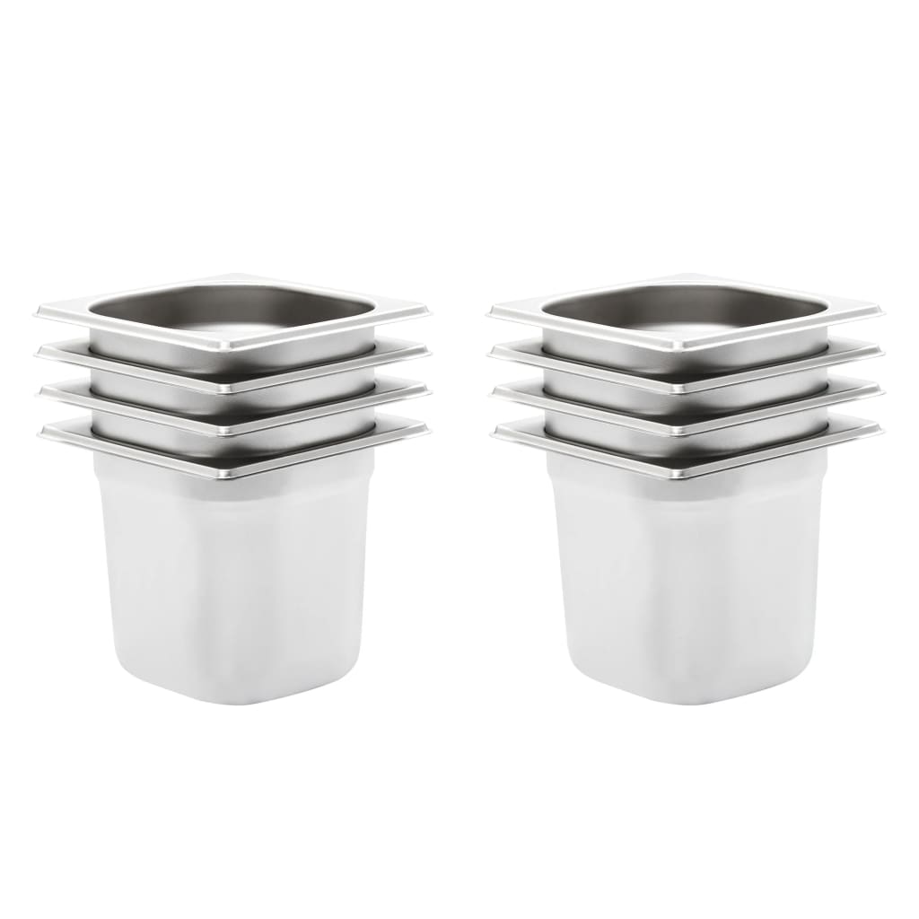 Gastronormbehälter 8 Stk. Gn 1/6 200 Mm Edelstahl