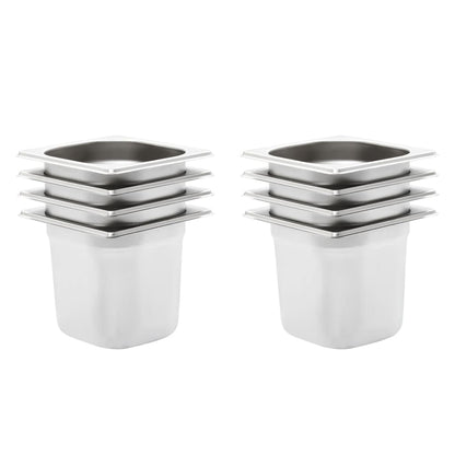 Gastronormbehälter 8 Stk. Gn 1/6 200 Mm Edelstahl