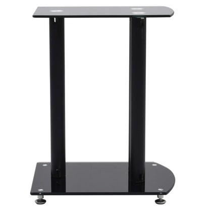 Lautsprecherständer 2 Stk. Schwarz Aluminium Sicherheitsglas