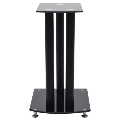 Lautsprecherständer 2 Stk. Schwarz Aluminium Sicherheitsglas