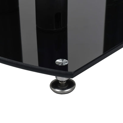 Lautsprecherständer 2 Stk. Schwarz Aluminium Sicherheitsglas