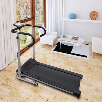 Elektrisches Laufband 100X35 Cm Schwarz Und Silber