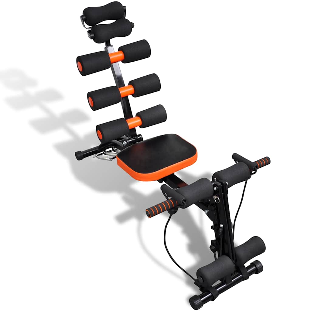 L-Förmiger Bauch Toner Schwarz Und Orange 117 X 34 X 96 Cm