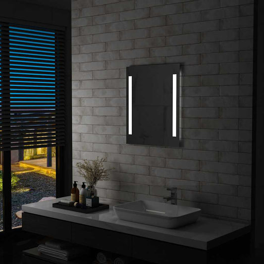 Badezimmer-Wandspiegel Mit Led Und Ablage 50×70 Cm