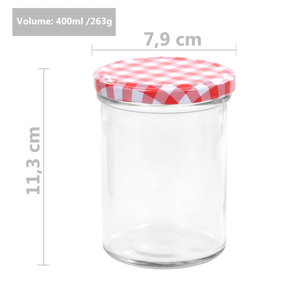 Marmeladengläser Mit Weißem/Em Deckel 48 Stk. 400 Ml