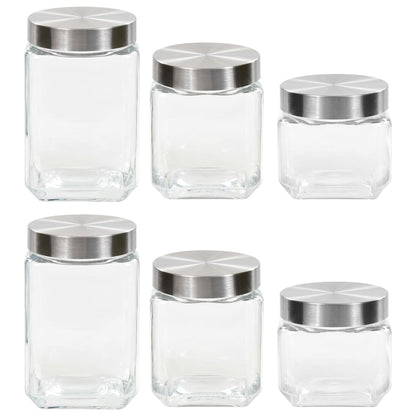 Vorratsgläser Mit Silbernem Deckel 6 Stk. 800/1200/1700 Ml