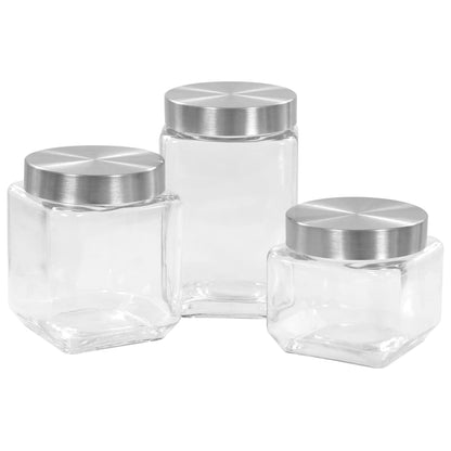 Vorratsgläser Mit Silbernem Deckel 6 Stk. 800/1200/1700 Ml