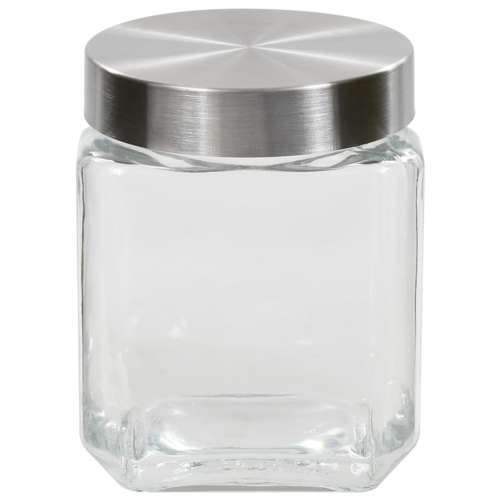 Vorratsgläser Mit Silbernem Deckel 6 Stk. 800/1200/1700 Ml