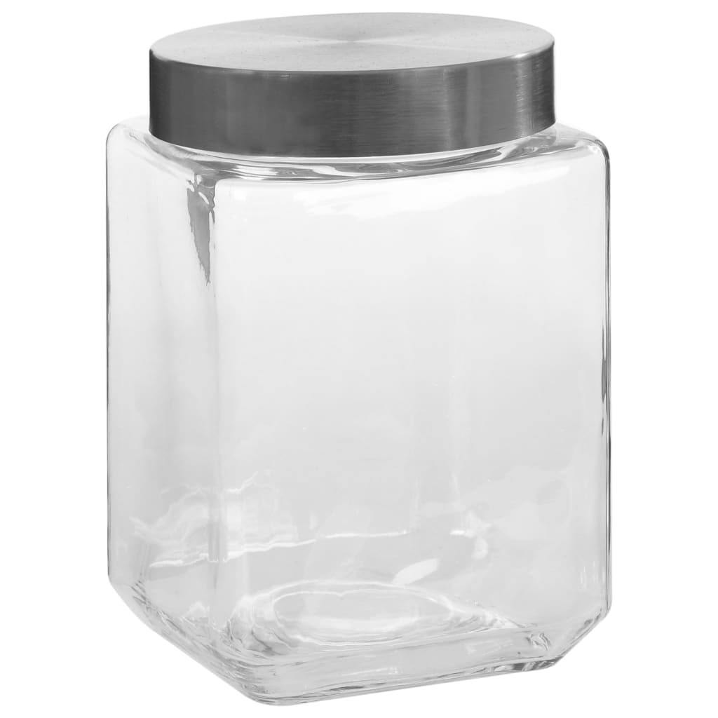 Vorratsgläser Mit Silbernem Deckel 6 Stk. 800/1200/1700 Ml