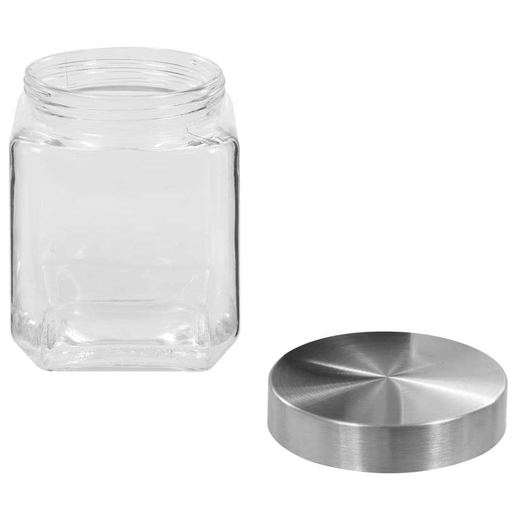 Vorratsgläser Mit Silbernem Deckel 6 Stk. 800/1200/1700 Ml