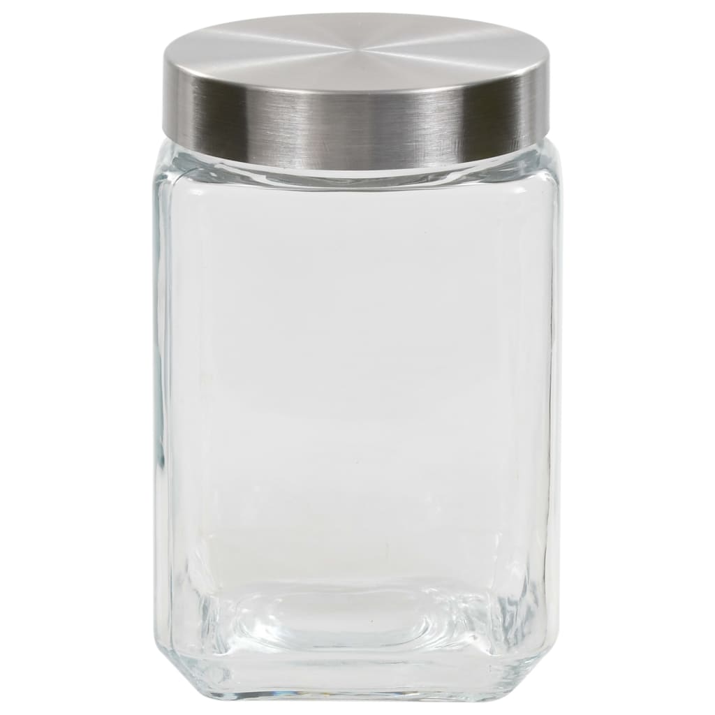 Vorratsgläser Mit Silbernem Deckel 6 Stk. 800/1200/1700 Ml