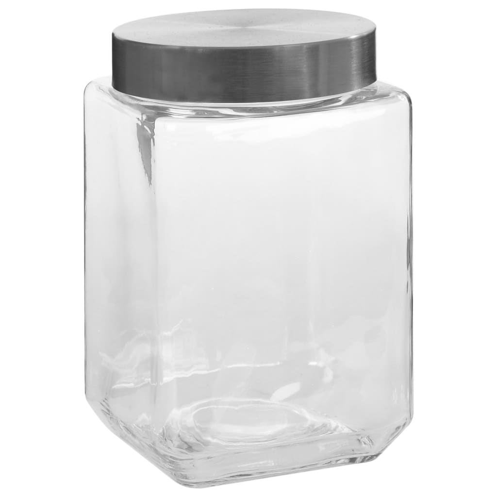 Vorratsgläser Mit Silbernem Deckel 6 Stk. 800/1200/1700 Ml