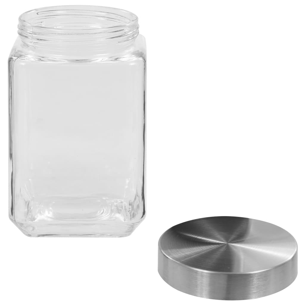Vorratsgläser Mit Silbernem Deckel 6 Stk. 800/1200/1700 Ml