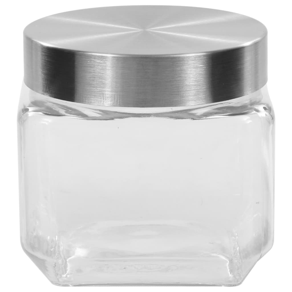 Vorratsgläser Mit Silbernem Deckel 6 Stk. 800 Ml