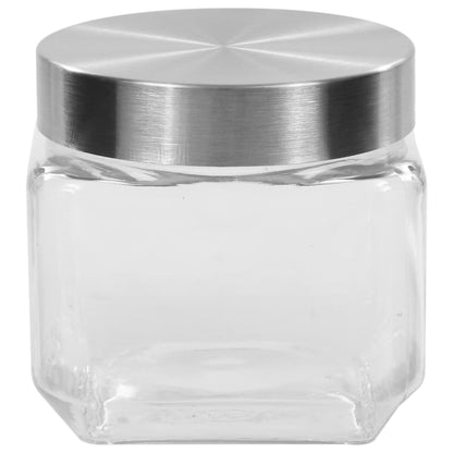 Vorratsgläser Mit Silbernem Deckel 6 Stk. 800 Ml