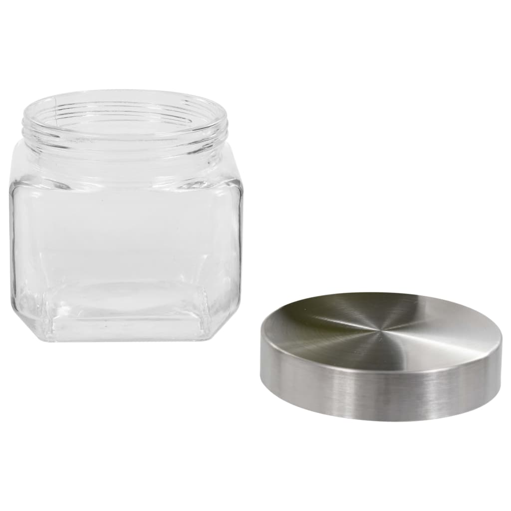 Vorratsgläser Mit Silbernem Deckel 6 Stk. 800 Ml