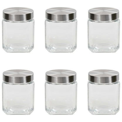 Vorratsgläser Mit Silbernem Deckel 6 Stk. 800 Ml