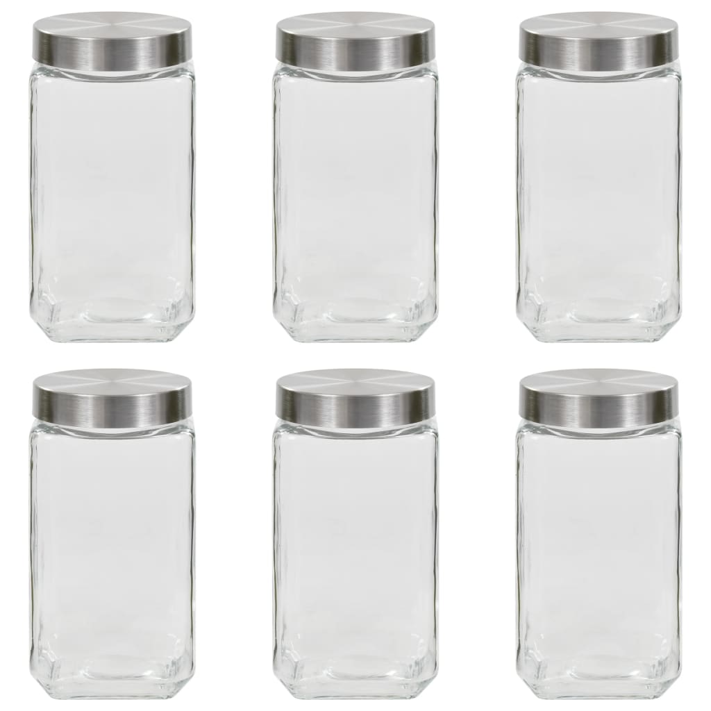Vorratsgläser Mit Silbernem Deckel 6 Stk. 800 Ml